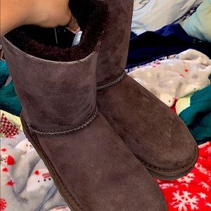Ugg Chocolate brown bailey bow boots